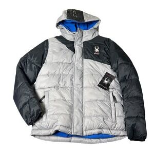 Spyder Kids Puffer Jacket - Black and Gray